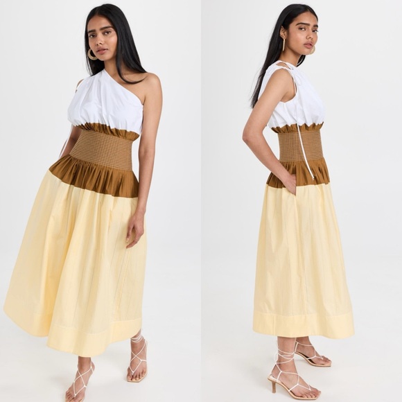 Tory Burch Colorblock One Shoulder Dress in Size 6